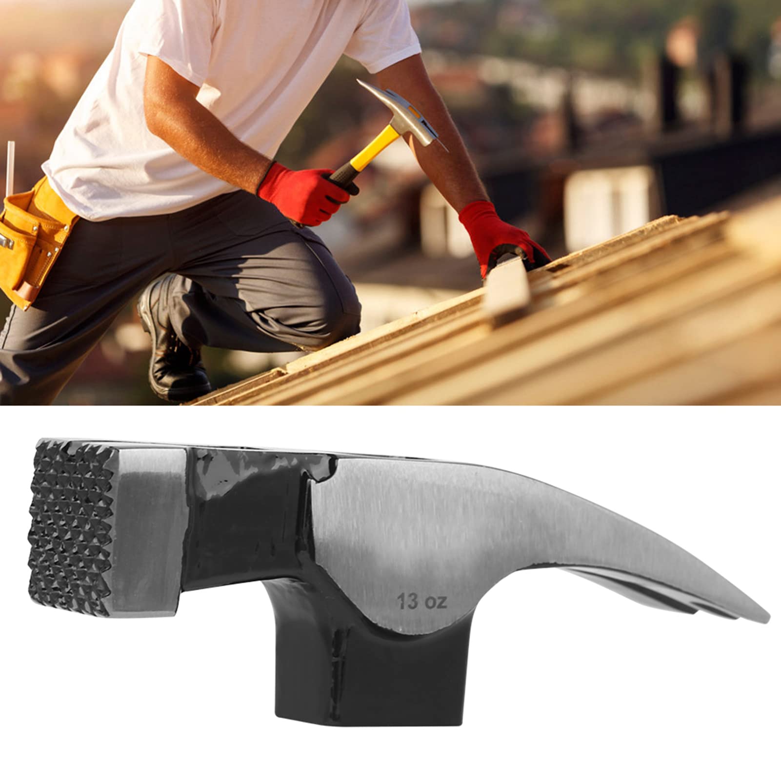 Hammer Head Replacement, Right Angle Claw Hammer Head, 13oz Double
