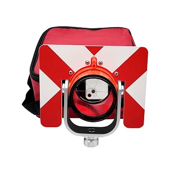 New RED Single Prism with Soft Bag Compatible with Nikon/South Total Stations