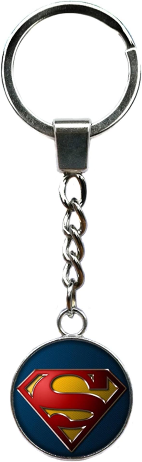 Outlander Brand Superman Premium Quality Silvertone Keychain Key Ring w/Gift Box