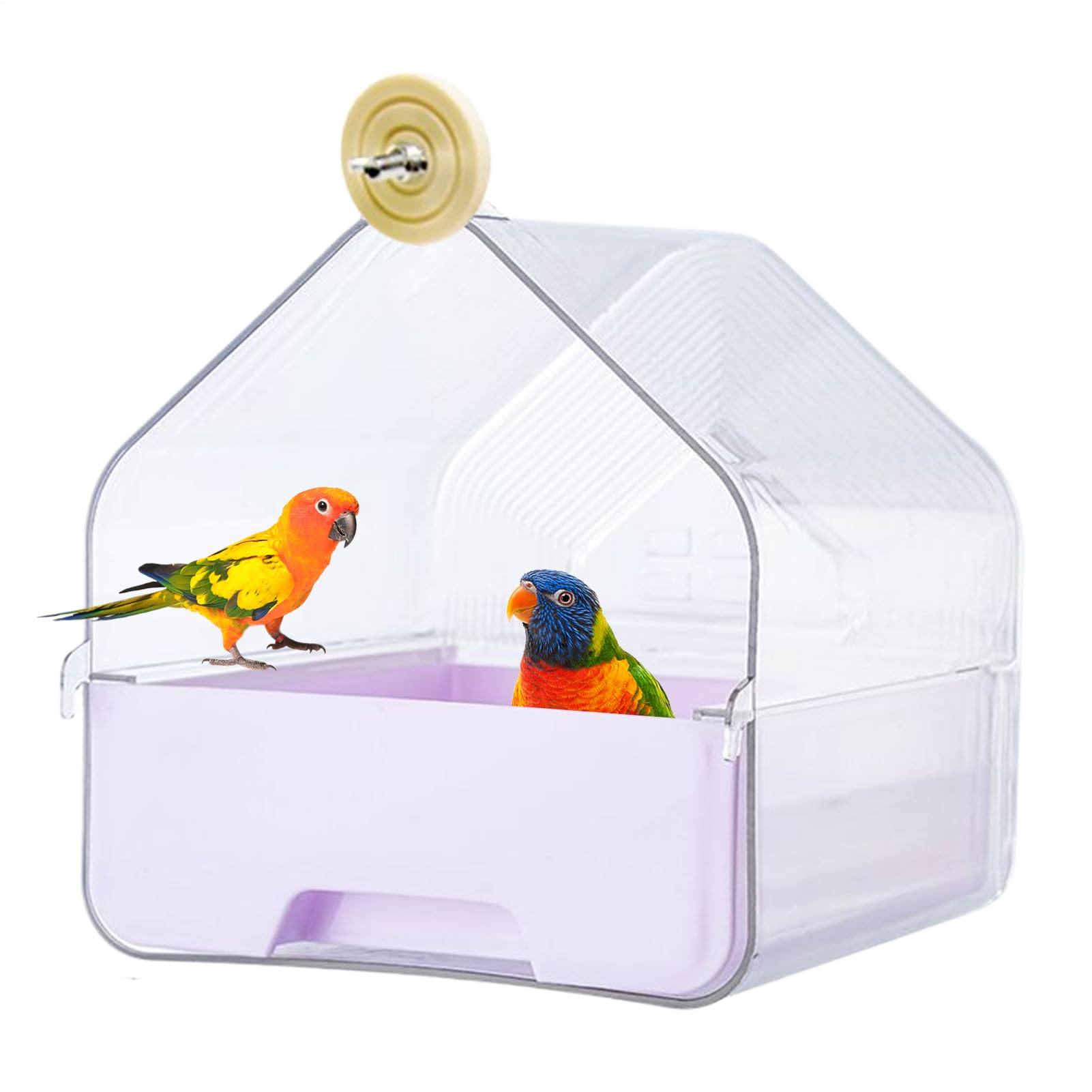 Bird Bath Cage Transparent Bird Bathtub Bath Shower