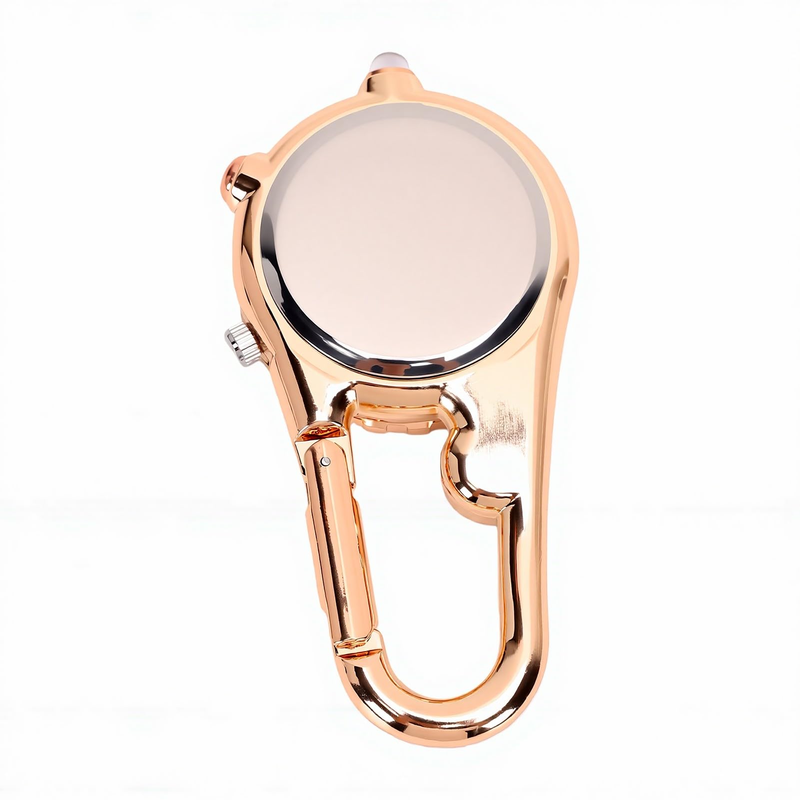 ZJchao Orologio con Moschettone e Bussola, Clip da Tasca, Impermeabile, Antiurto, Quadrante Luminoso, in Acciaio Inossidabile, Ideale per Escursionismo, Campeggio e Avventure All'