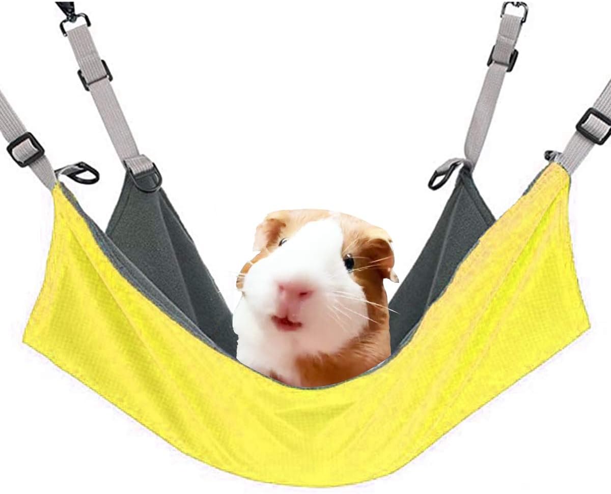 LEFTSTARER Guinea-Pig Hanging Hammock for Cage Adjustable Comfortable/Waterproof Resting Sleepy Pad for Small Pet Animal Sugar Glider…