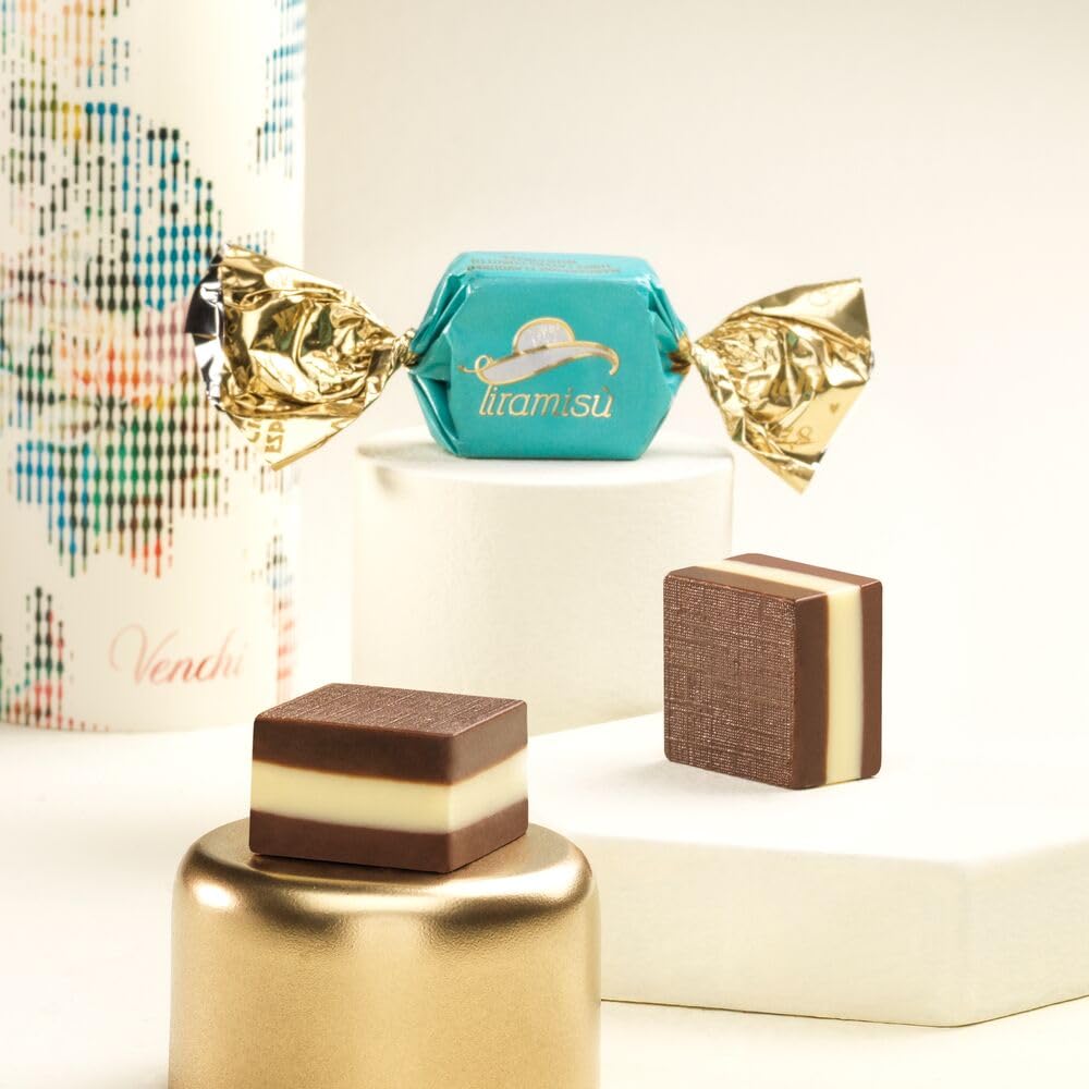 Venchi Maxi Chocolate Book Tin with Italian Chocolates - Gluten Free- Gift Idea for Birthday and Anniversary with Dark, Milk and Hazelnut Chocolates - Image 5