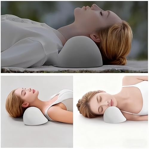 Miniatura 5 de Almohada cervical pequeña para el cuello, almohada de alivio de presión del dolor de cuello de doble bola, almohadas ergonómicas de apoyo de