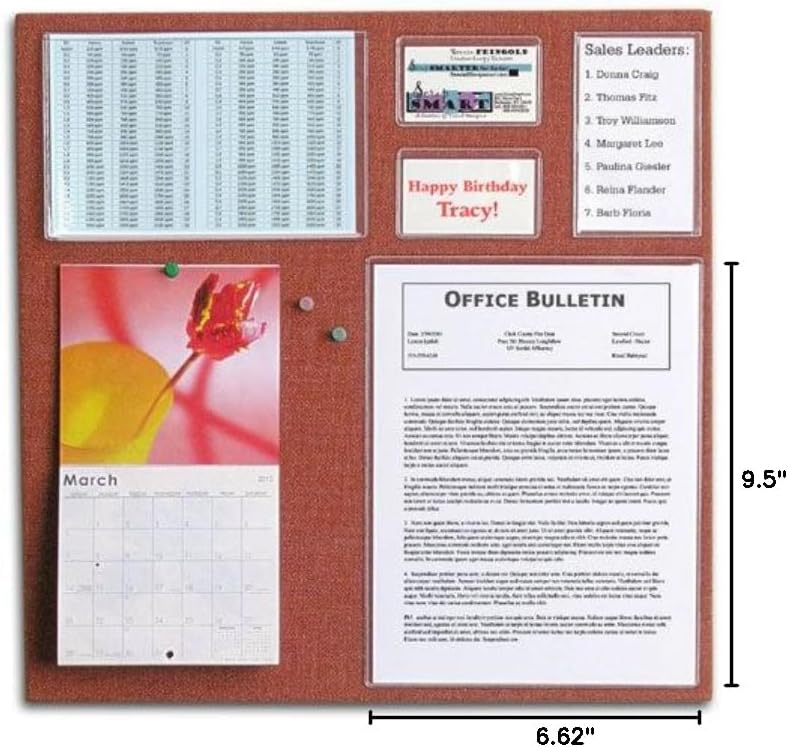 StoreSMART - Peel & Stick Pocket - 6" x 9 1/2" Open Short Side - 10-Pack - Clear Vinyl Plastic - STB109S-10