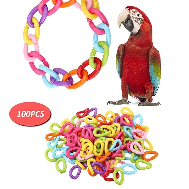 Foto 2 de 8 de Tnfeeon 100 Juguetes de Escalada de Loros de plástico Juguetes de Escalada de Loros Mascotas pájaros de Loros…