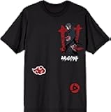 Naruto Shippuden Sasuke Uchiha Character Men's Black Graphic Tee