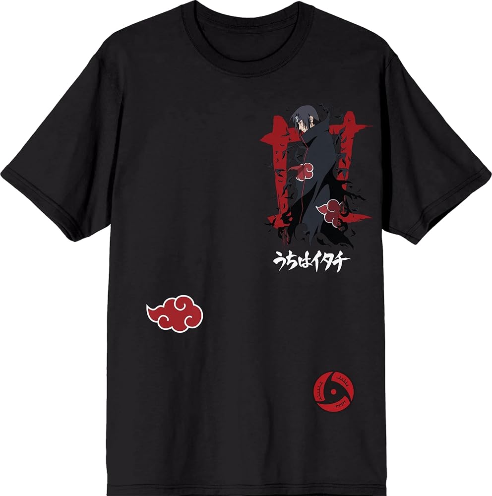 Amazon.com: Naruto Shippuden Character Men's Black Graphic