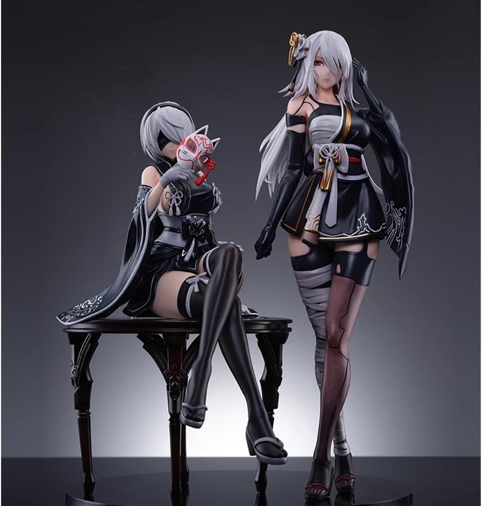 2B Action Figure Sitting Kimono Anime Girls 2B Figurine Anime Game Lady 2Byorha No.2 Type B Figure 2Bautomata Statue Collectible Gifts