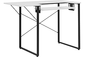 Sew Ready Dart Wood/Metal Multipurpose Machine Table Workstation Desk with Folding Top