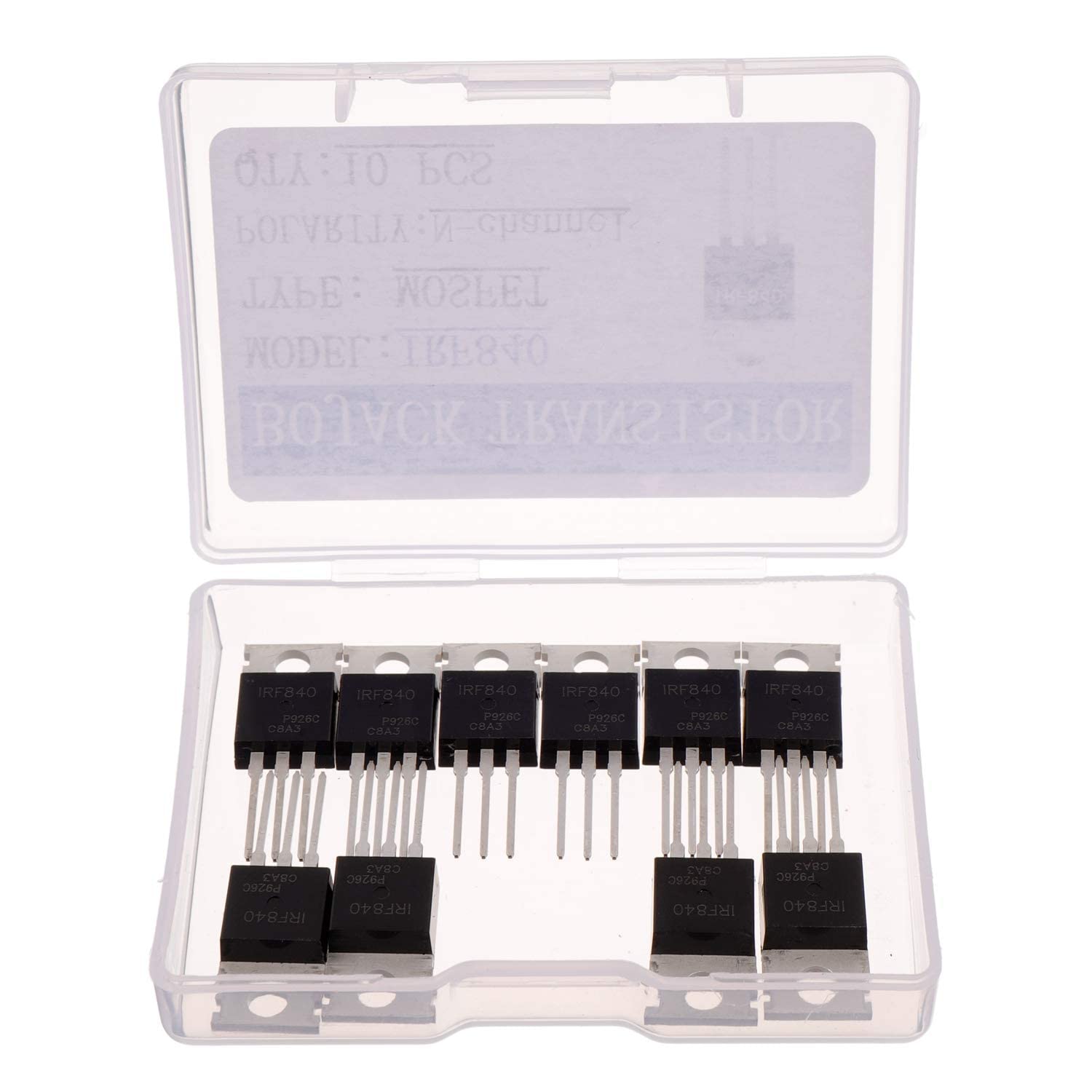 Image secondaire de Transistors MOSFET BOJACK IRF840 - Paquet de 10 pièces, 8A 500V