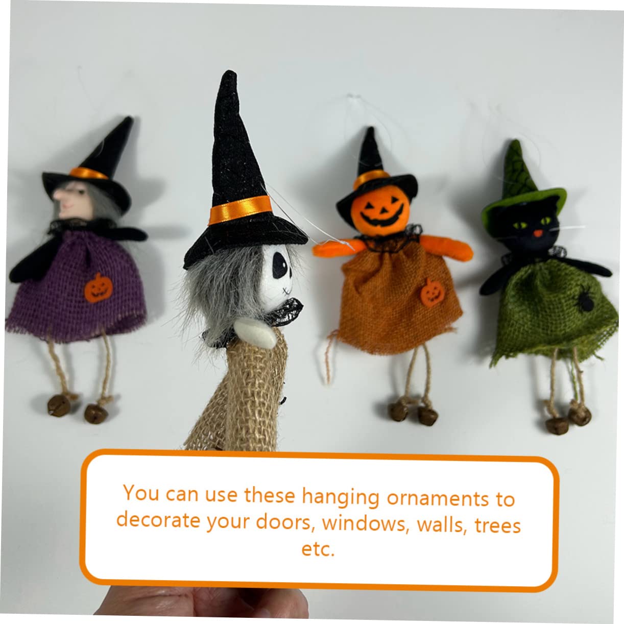 Cabilock 20 Pz impiccagione della strega di halloween it halloween zucche decorazioni per feste di decorazioni per gatti appese ornamento fantasma appeso di