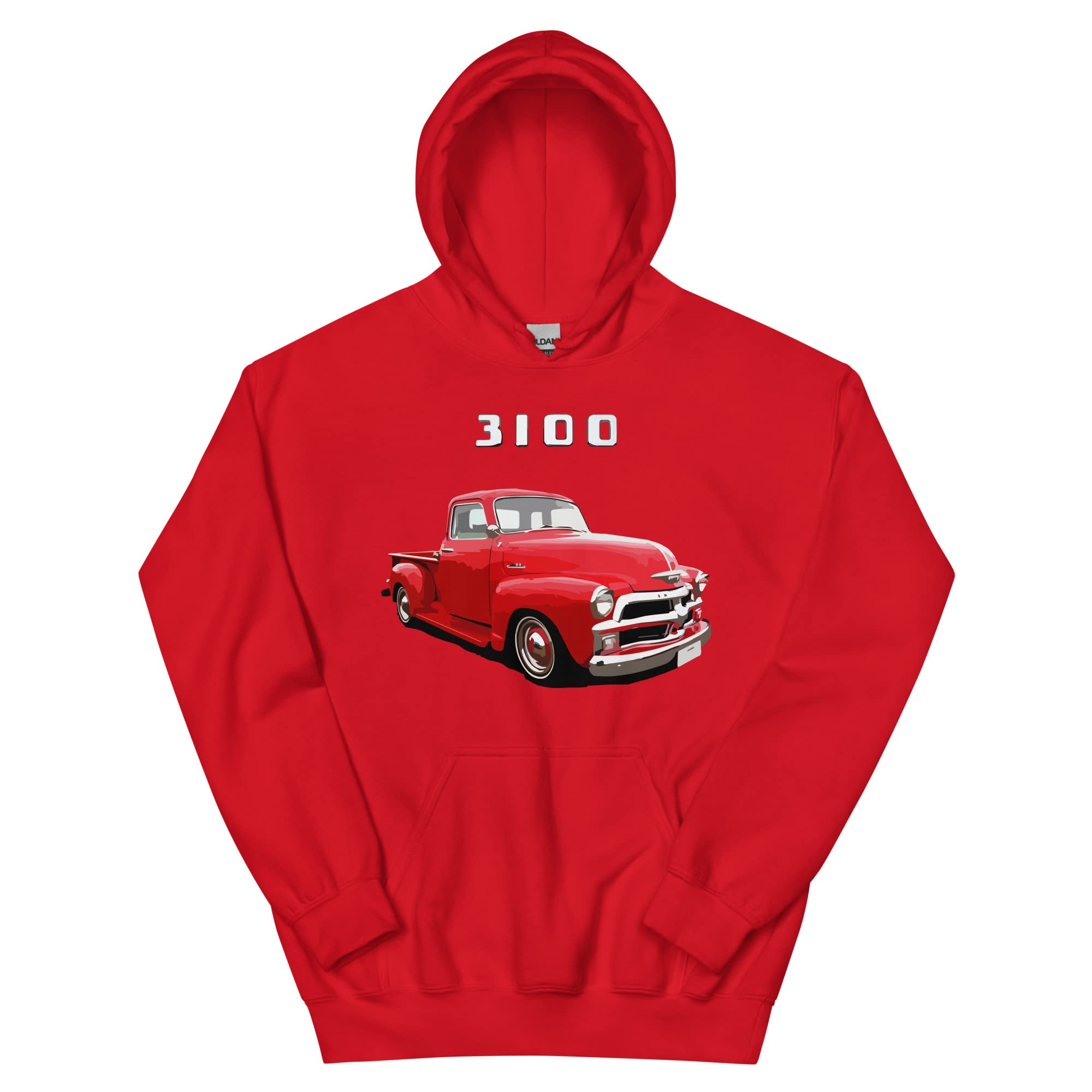 Bluza z kapturem Red Chevy 3100 Antique Pickup Truck