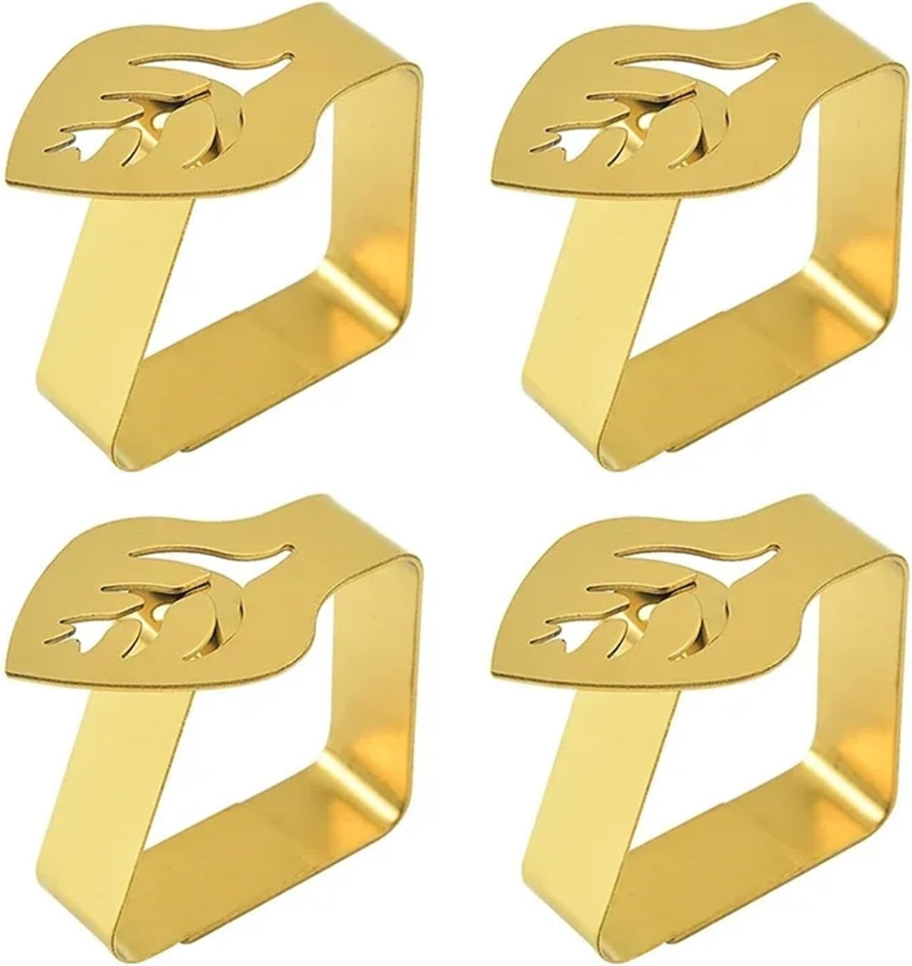 Tablecloth Clips 30 PCS Stainless Steel Tablecloth Clips Decorative Leaf Clamp Holder Table Cover Clamps(Gold)