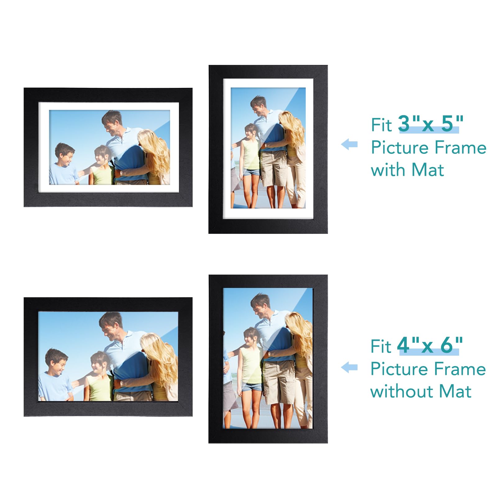 Amazon.co.jp: TWING 4x6インチ写真フレーム、写真3x5(マット付き