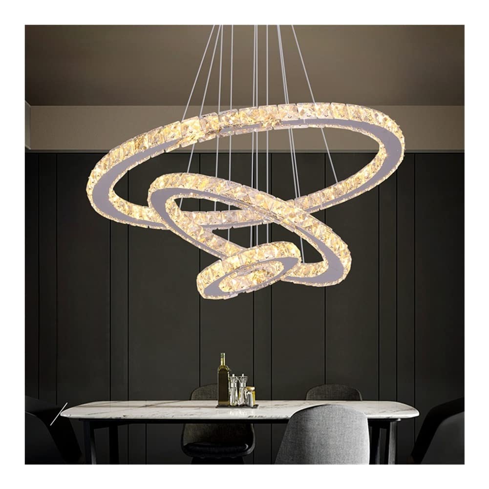 VDSA Modern K9 Crystal Led Chandelier Lights Home Lighting Chrome Lustre Chandeliers Ceiling Pendant Fixtures For Living Room Overhead Light