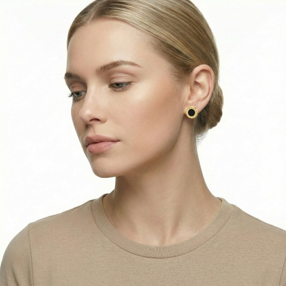 Women's Gold Fashion Stud Earrings Versatile for multiple occasions Simple and lightweight design