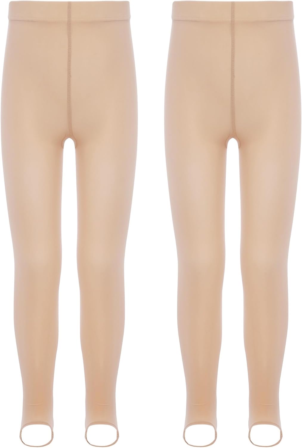 Hularka 2 Pairs Kids Girls Ballet Dance Tights Gymnastics Practice Stirrup Leggings Ultra Soft Dance Tights Pantyhose
