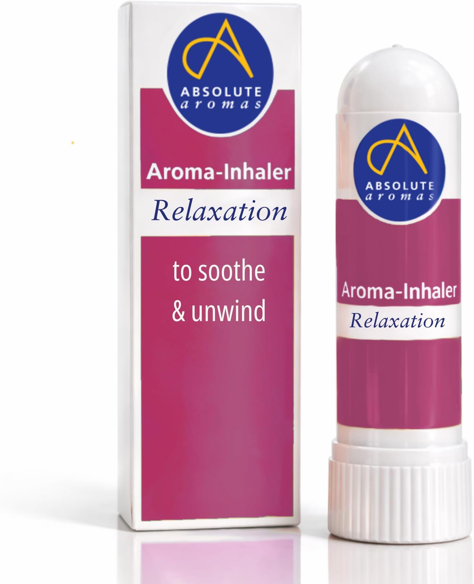 Relaxation Aroma Inhaler with 100% Pure, Natural Essential Oils - Lavender, Bergamot and Chamomile - an Instant and Beautiful Aroma to Soothe and Calm.