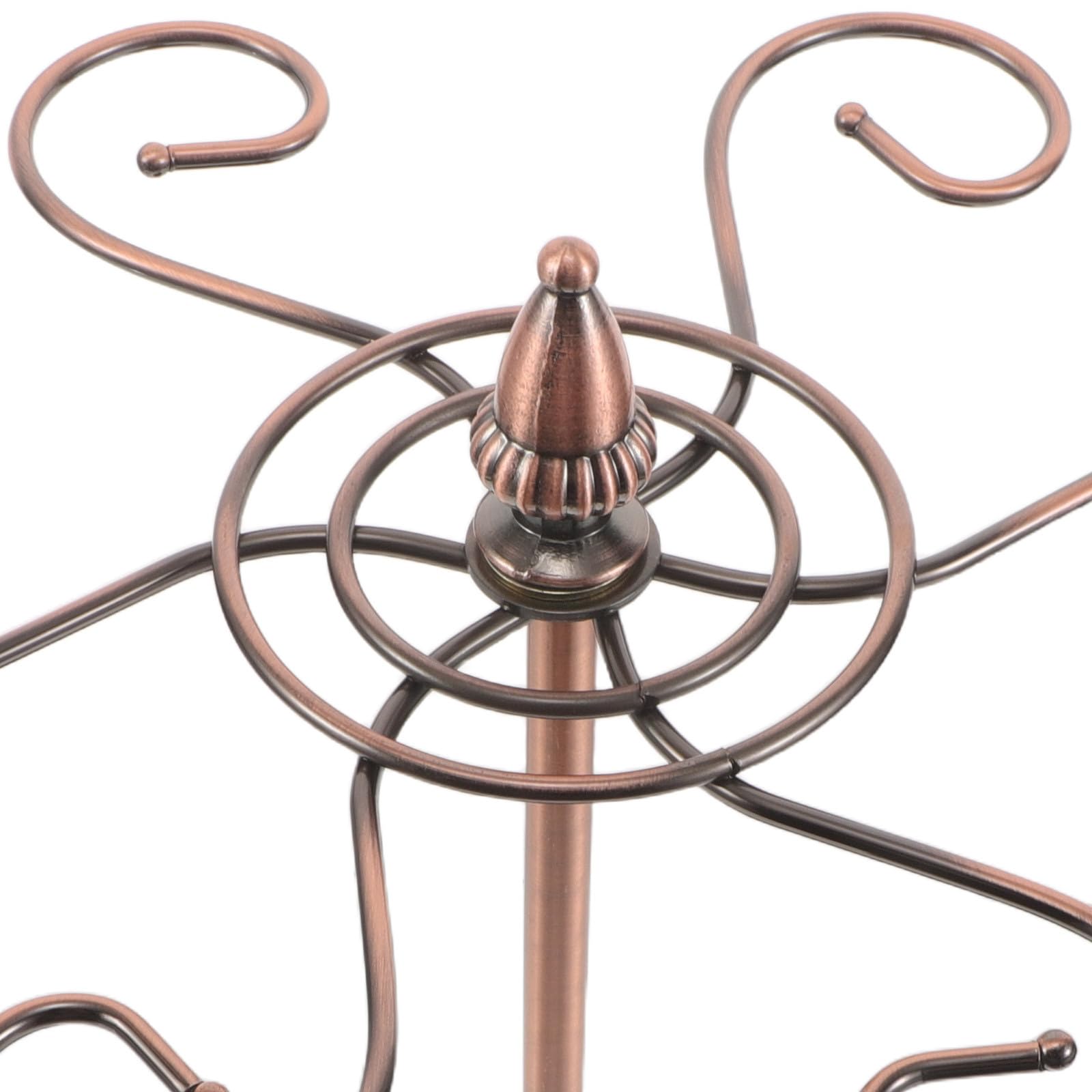 Medaillenständer mit drehbarem Metallgestell und Holzsockel für den Schreibtisch, ideal zur Aufbewahrung von Leichtathletik-, Basketball- und anderen Auszeichnungen im Büro oder zu Hause