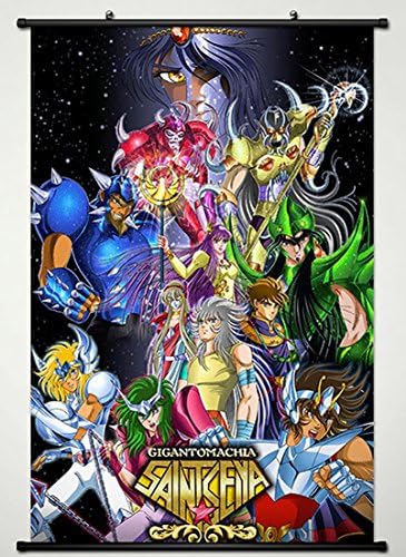 Saint Seiya Póster de desplazamiento de pared, pintura de tela para personajes principales de anime, 205 L