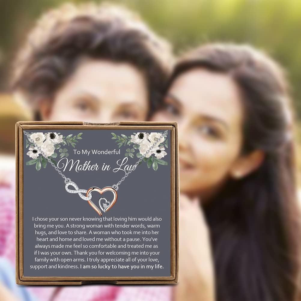 OKEYCH Mom Gifts To My Mother in Law Necklace from Daughter Future Mother In Law Jewellery Mother Of The Groom Gift Mothers Day Gift - Image 6