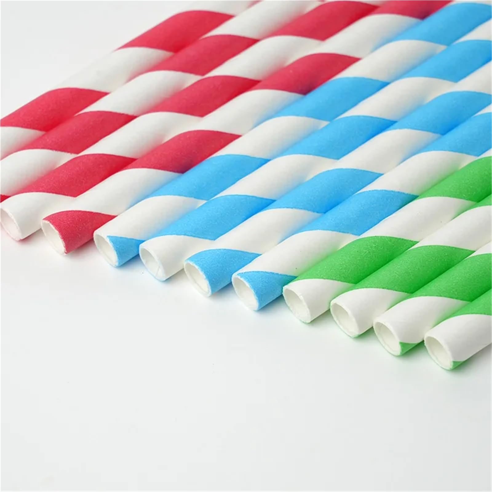 las pajitas de papel, Pajitas de Papel Desechables Multicolor 100uds(Mixed Colors)