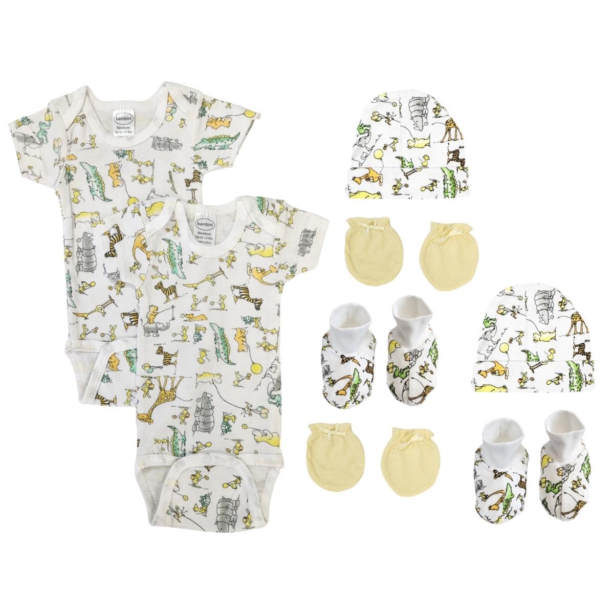Bambini NC-0568 Unisex Newborn Baby 8 Piece Layette Sets, White