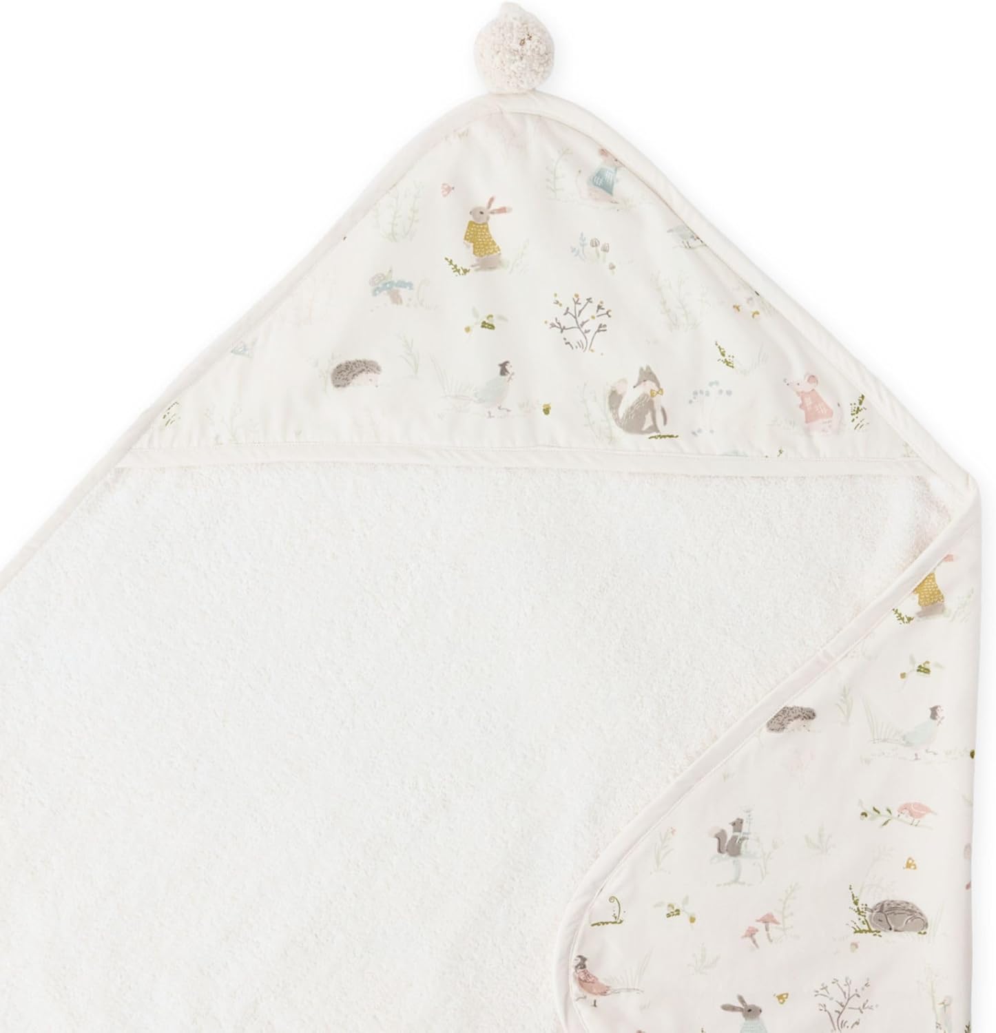 PEHR Hooded Towel, Follow Me Elephant | Absorbent French Terry & Soft Brushed 100% Cotton | 30” x 30”