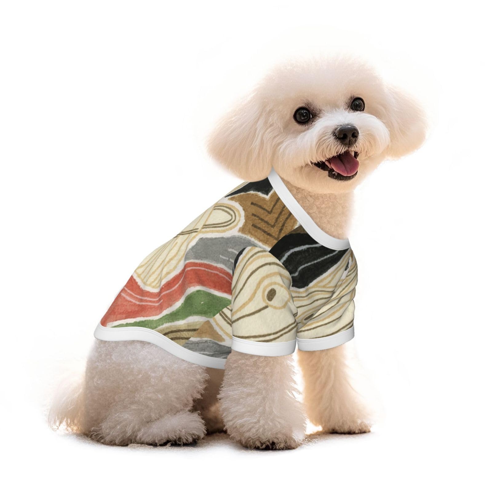 T-shirt pour chien en pur coton Vulpeshade respirant pour chiot bouledogue