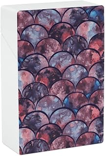 Colorful Splashes Scales Flip Open Cigarette Case for Women Men Plastic Cigarette Box Holder Pocket Cigarettes Storage Container