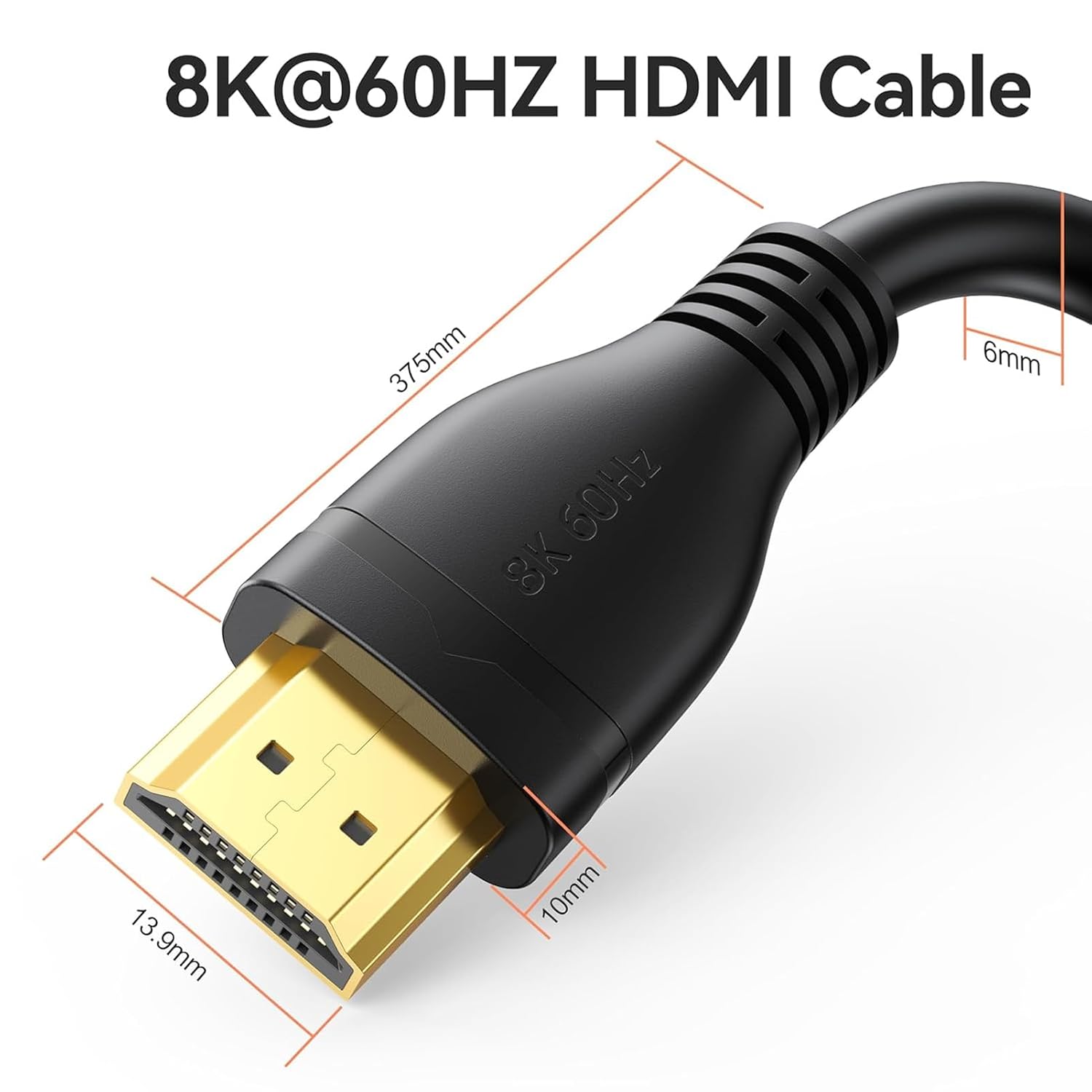 8K HDMI Cable 6ft 5 Pack, 48Gbps High Speed Braided HDMI 2.1 Cable, Supports 8K@60Hz, 4K@120Hz, eARC, HDR10, Dolby Vision, for PS5,Xbox,Roku TV,PC