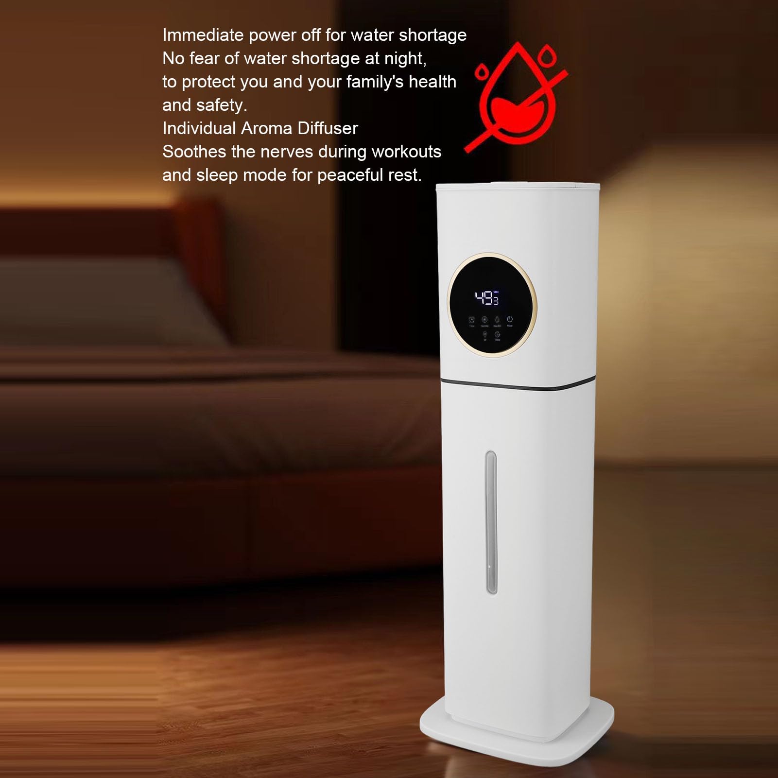 Umidificatore per Ambienti Grandi con Serbatoio Dell'acqua da 8 Litri, Riempimento Dall'alto Umidificatori a Nebbia Fredda per Tutta la Casa per Camera da Letto, Oli Essenziali
