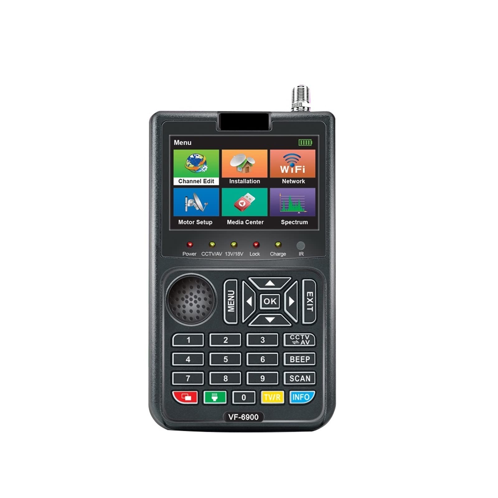 VF-6900 HD Digital Satellite Finder DVB-S/DVB S2/Finder Meter 3.5 "TFT LCD for TV satelital Receivervs ST-5150,Alta sensibilidad(VF-6900P)