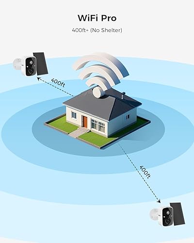 Miniatura 3 de Hiseeu Cámaras de seguridad inalámbricas para exteriores, WiFi Pro 5G2.4G Cámaras para seguridad del hogar, energía solar, detección de movimiento,