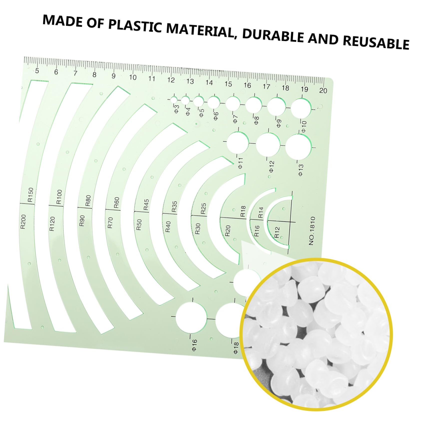 POPETPOP Lot de 13 Pochoirs de Dessin en Pet Vert pour Intérieur, Ensemble Multifonction Formes Variées, pour Étudiants et Ingénieurs en Dessin Technique
