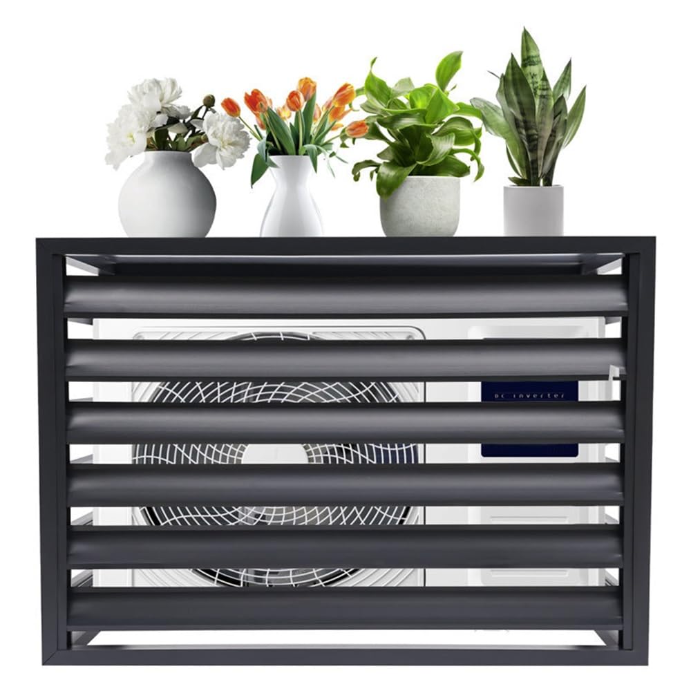 Solidna, odporna na warunki atmosferyczne aluminiowa osłona skraplacza klimatyzatora do jednostek zewnętrznych, ogrodzenie ochronne do dzielonych jednostek (100 x 50 x 70 cm) idealna osłona zewnętrzna