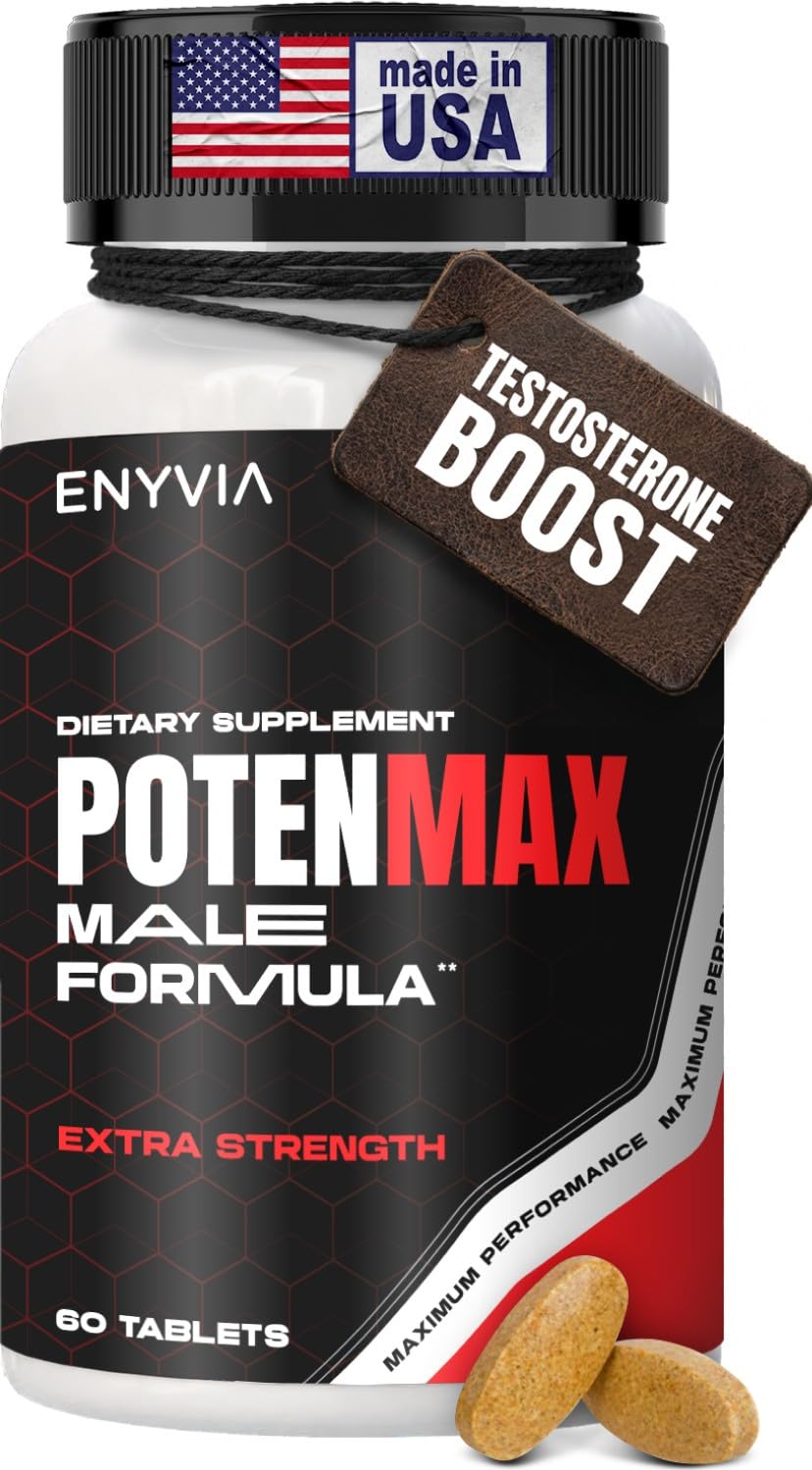 Testosterone Booster for Men - Natural Testosterone Support with Tongkat Ali, Maca, L-Arginine & Zinc - Mens Test Booster Supplement for Energy, Strength, Libido & Male Vitality - 60 Tablets USA-Made