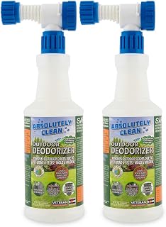 Amazing Outdoor Deodorizer odor eliminator Natural Enzyme Just Spray & Walk Away Grass, AstroTurf, Dog Runs, Patios, Decks, Fences & More Vet Approved - 32oz 2pk odor eliminator for strong odor