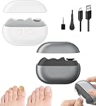 Smart Electric Nail Clipper with Polishing for Seniors, 3-in-1 Electric Nails Care Tool with LED Light, Rechargeable Fingernail Cutting Electric Nail Cutter with Nail Scraps Storage, USB Charging, for Baby, Thick Nails, Arthritis, Low Vision (Purple)