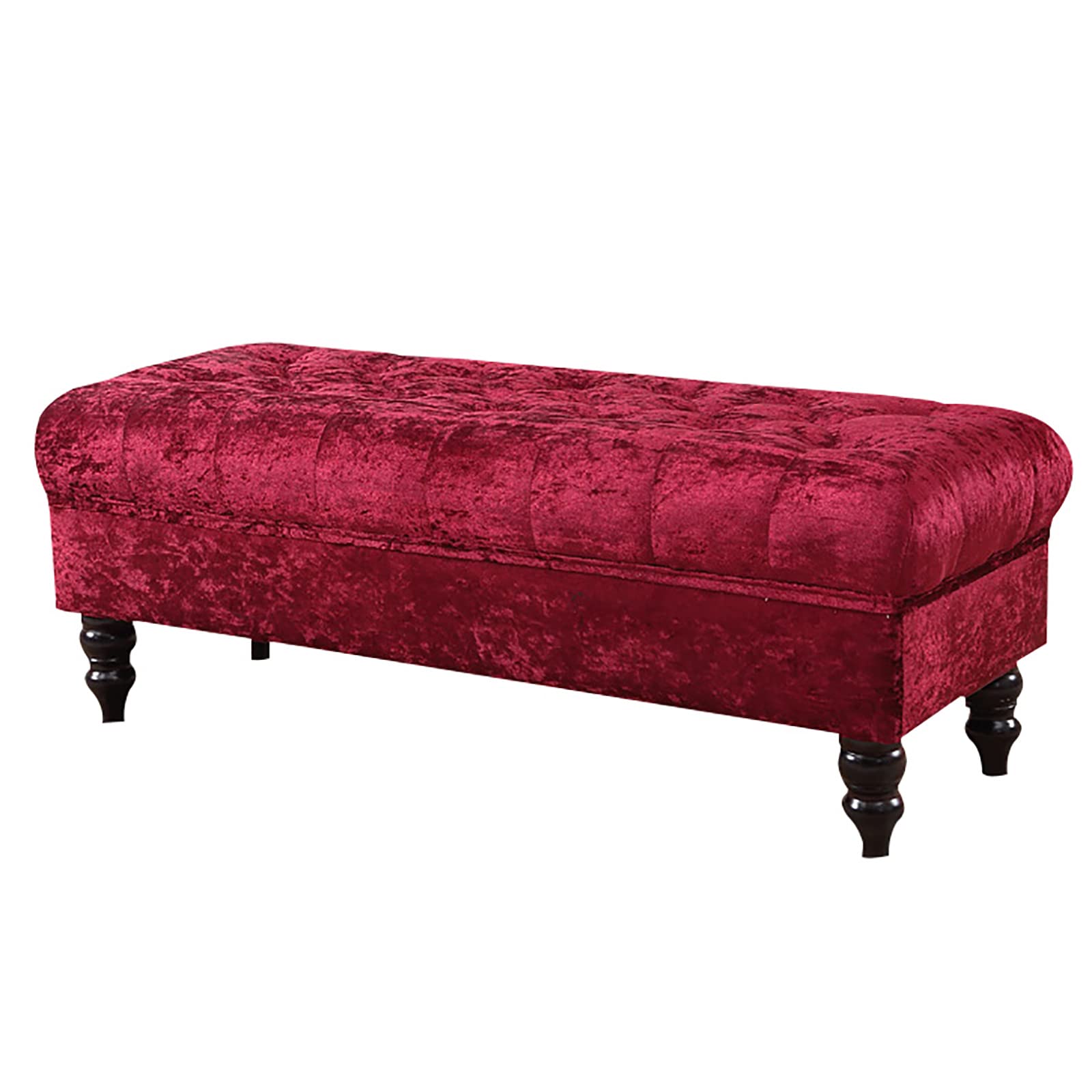 Banco de Almacenamiento tapizado en Terciopelo, otomana Rectangular de Felpa con Patas de Madera, baúl Acolchado con Tapa, Banco de Zapatos, Taburete para pies con Tapa elevable pa