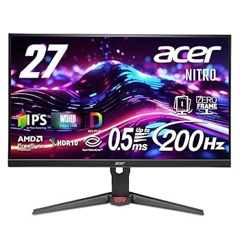 美品　Acer ゲーミングモニター 27インチ フルHD 75Hz Acer ゲーミングモニター 27インチ WQHD IPS 非光沢 NTSC 72