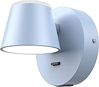 Vista 22 de URSOLA Juego de dos lámparas de pared, apliques de pared LED con interruptor de encendido/apagado, puerto de carga USB, 110 voltios, lámpara