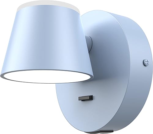 Miniatura 22 de URSOLA Juego de dos lámparas de pared, apliques de pared LED con interruptor de encendido/apagado, puerto de carga USB, 110 voltios, lámpara