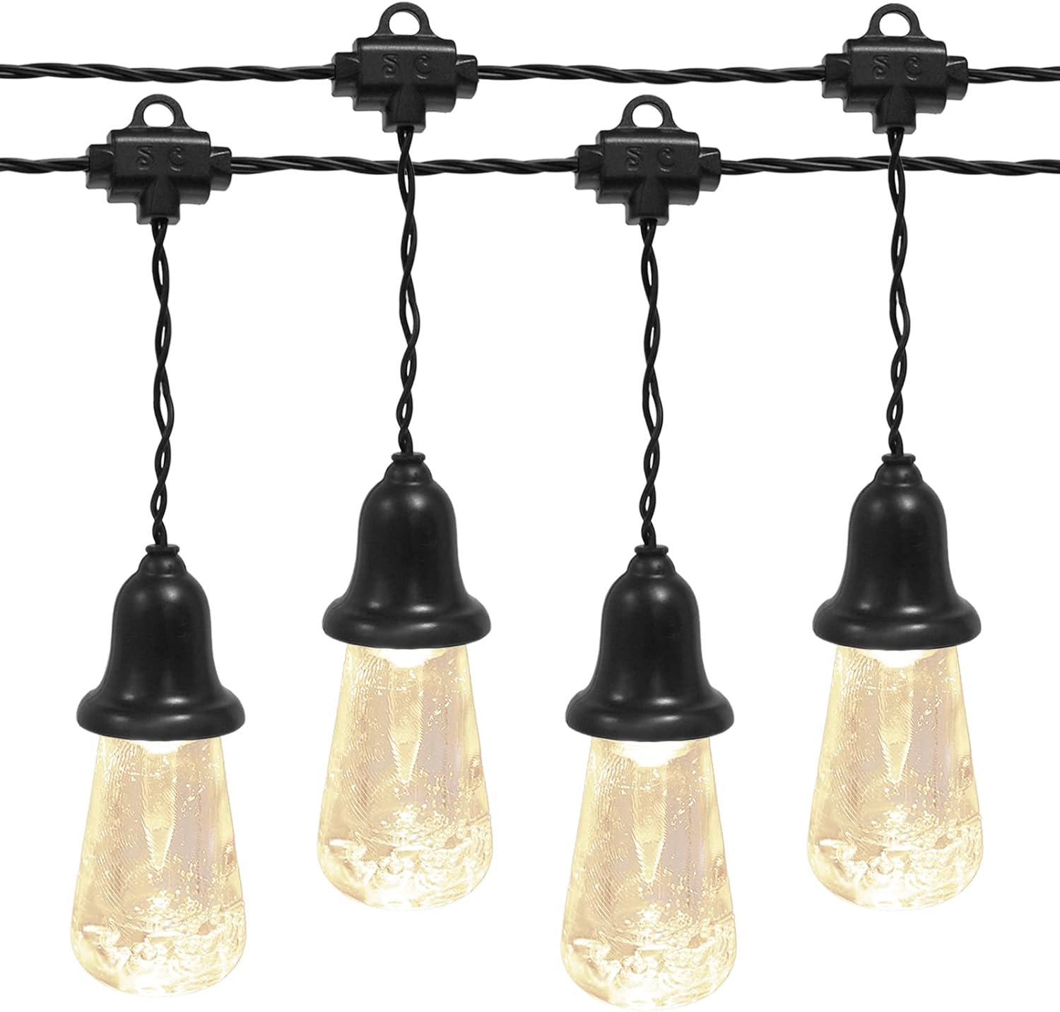 AWQ 60 FT Outdoor String Lights Commercial Grade Vintage Shatterproof Bulbs Weatherproof Patio String Lights for Wedding, Party, Holiday, Christmas, Birthday, Gathering Decoration (Multicolour)