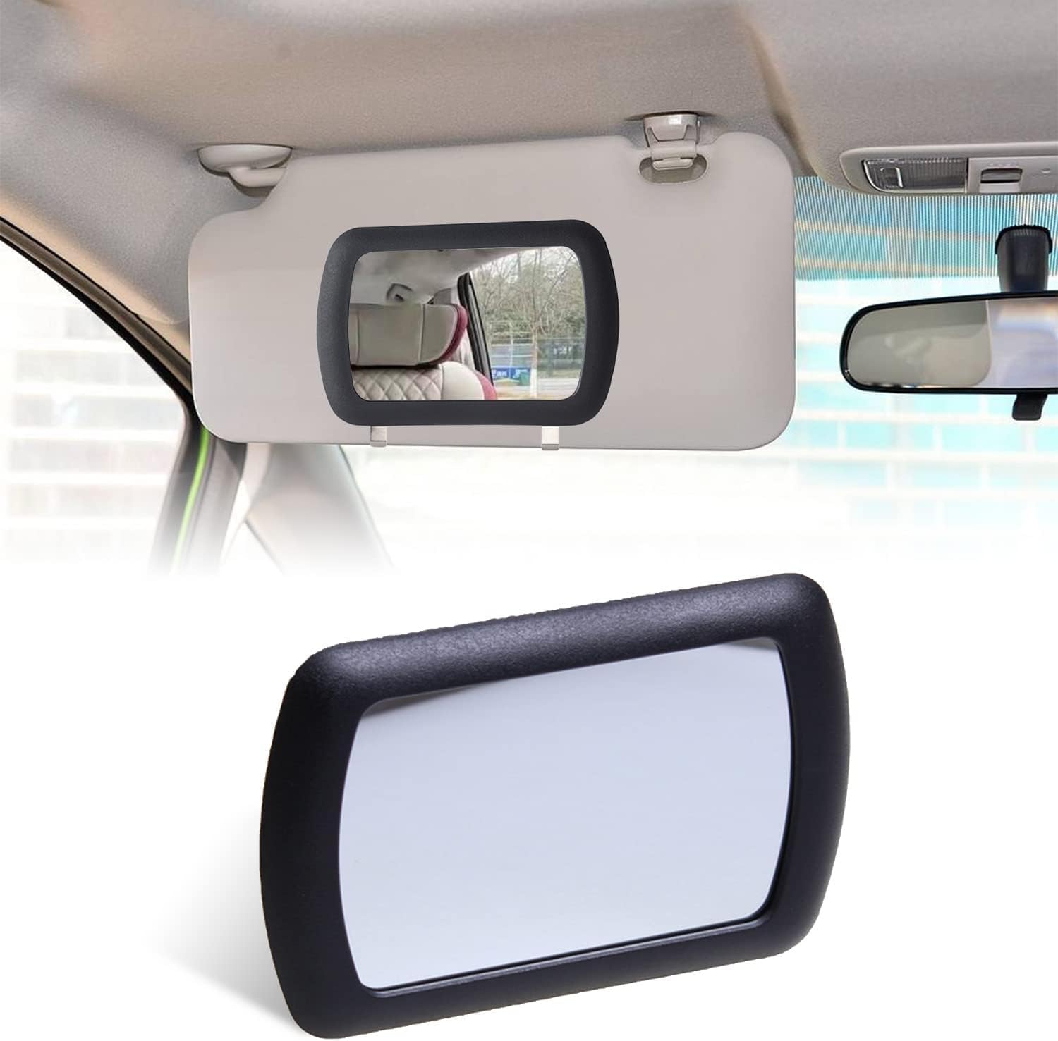 QODOLSI Pack1 Sun Visor Mirror Car Makeup Vanity Mirror