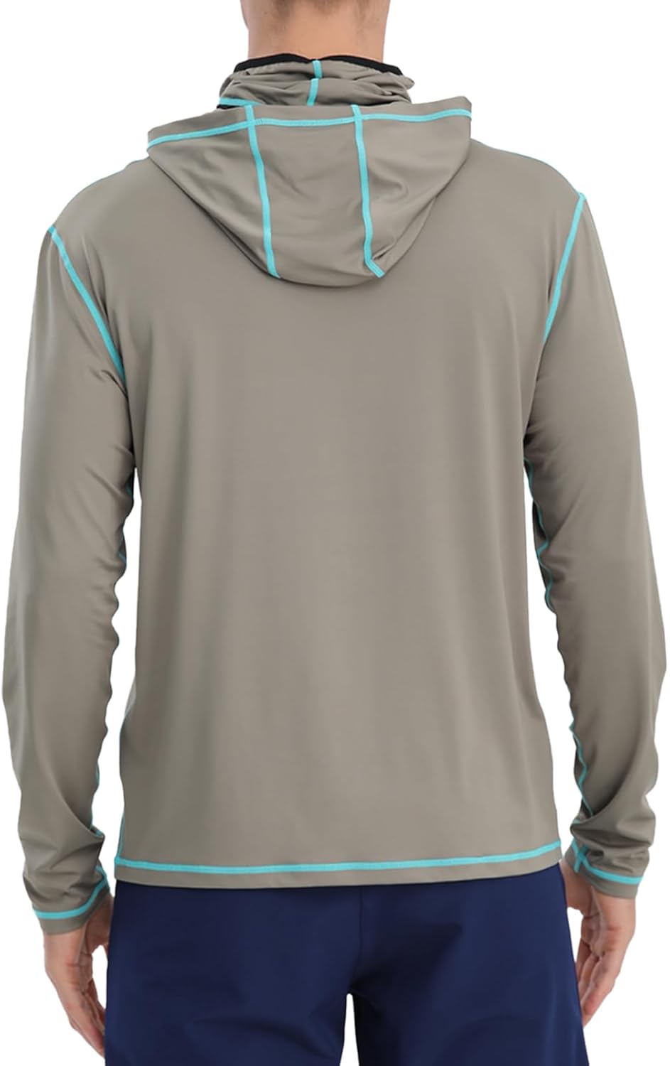 Fishing Shirts for Men,Long Sleeve Rash Guard Shirts Sun Protection Hoodie Athletic Running Hiking Shirt 1/2 Packs - Image 2