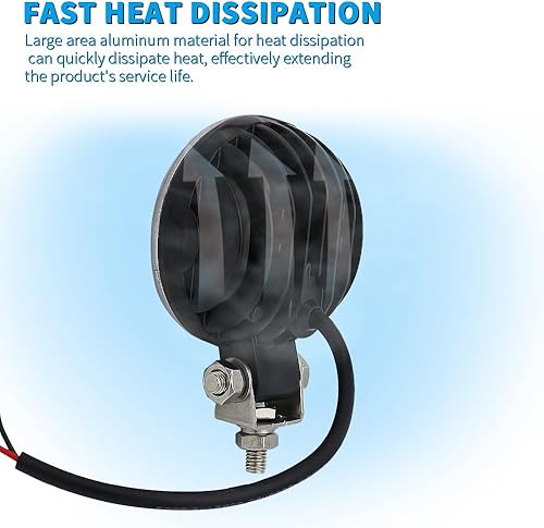 Miniatura 4 de Luces LED redondas de color blanco cálido para motocicleta, luces antiniebla, 2 unidades, luces auxiliares de trabajo de 3 pulgadas, aptas para