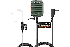 Military-Grade Volume Adjustable Speaker Microphone for Baofeng Radios