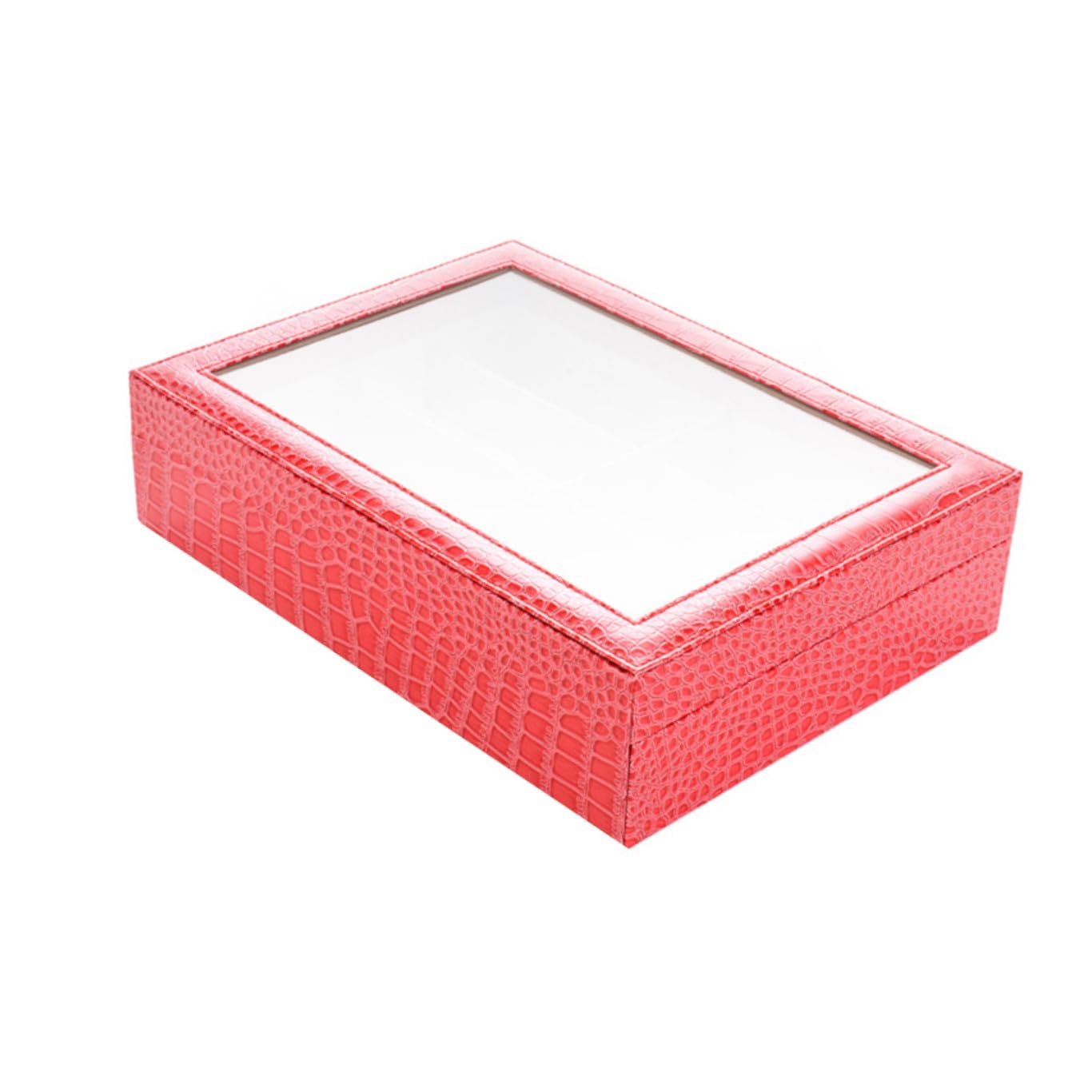 COLLBATH Caja para Gafas de Sol 8 Ranuras, Organizador de PU y MDF, Diseño de Grano, para Mesita de Noche y Hogar